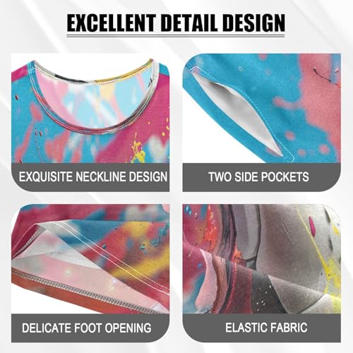 senya Short Sleeve Pajamas Sets Summer Cotton Sleepwear Watercolor Soccer4