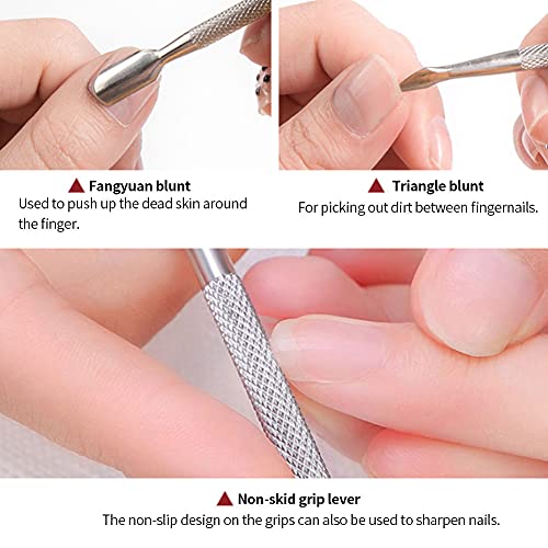 Nagelhautschieber Löffel Set Edelstahl Nagelreiniger Dead Skin Remover Maniküre Werkzeug Nagel Gel Polnisch Remover… – Bild 5