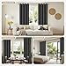 Joydeco 84Inch Blackout Curtains for Bedroom, Black Out Curtains 84 inch Long, Thermal Insulated Long Drapes 2 Panels Set, Room Darkening Grommet Grey Curtains for Living Room, Cortinas para Sala