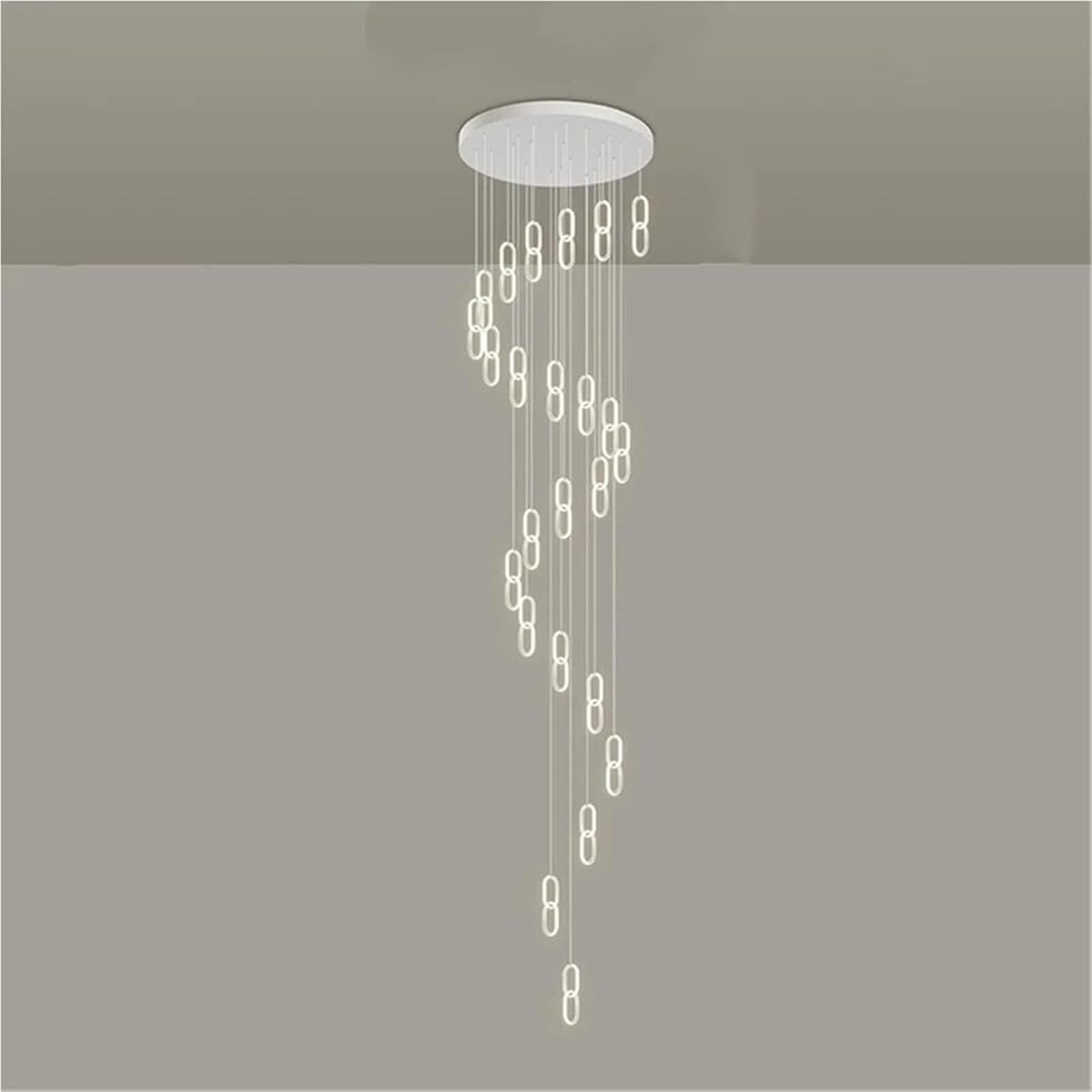 FZQSXAZU Pendant Light Ceiling Shade Dining Room Decoration Chandelier Indoor Hanging Lamp for Living Kitchen Island Bedroom Restaurant Interior(Cold 24 Head)