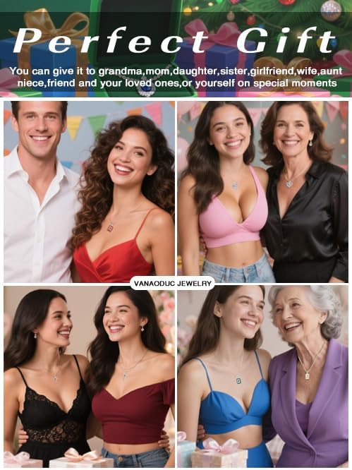 Birthstone Heart butterfly Necklace for Women, Infinity Pendant 14K Gold /18K White Gold Womens Necklaces, Jewelry Anniversary Birthday Christmas Gifts for Her Mom Wife - Image 6