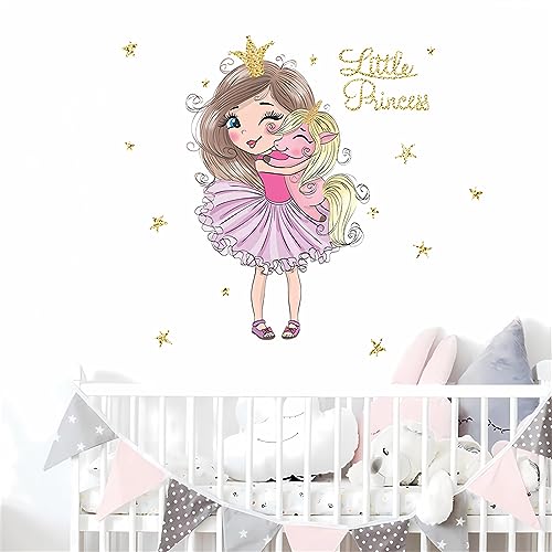 Vinilo Decorativo Adhesivo Niña y Unicornio sacinora miniatura 2