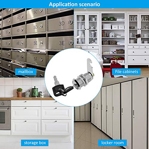 【Upgrade】Cabinet Cam Lock Set, 2 Pack Keyed Alike 30Mm Cam Locks Secure Your File Cabinet And Drawer, Rv Door, Mailbox,Tool Box, Drawer And More-【Finish Zinc Alloy】 (2) #TOP5