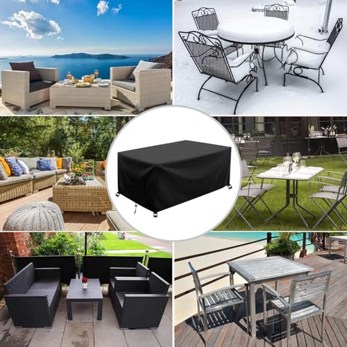 Housse salon de jardin 165x120x85 bâche 420D imperméable terrasse