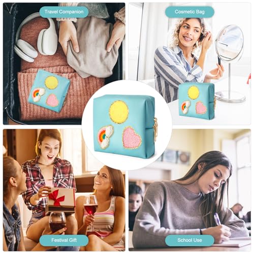 Image of airogym Period Bag for Women, Sanitary Napkin Storage Bag, Functional PU Leather Sanitary Pad Bags for Panty Liners, Tampons, Menstrual Cup Pouches, Sanitary Pads Organizer with Zipper