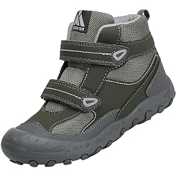 Mishansha Senderismo Trekking Zapatos Niño Transpirable Zapatillas de Senderismo Niñoso Botas de Montaña Invierno Adolescente, Verde 36