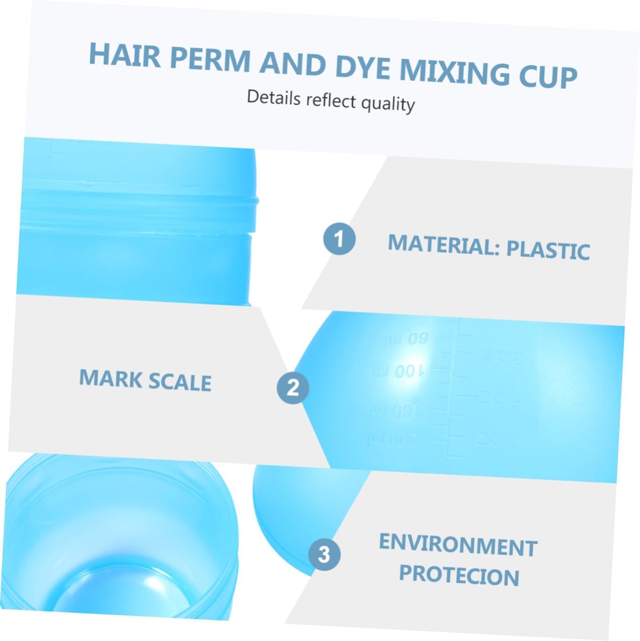 Hair Dye Bowl and Hair Coloring Mixing Cup with Scale for Home and Salon Use for Precise Color Mixing Color Style
