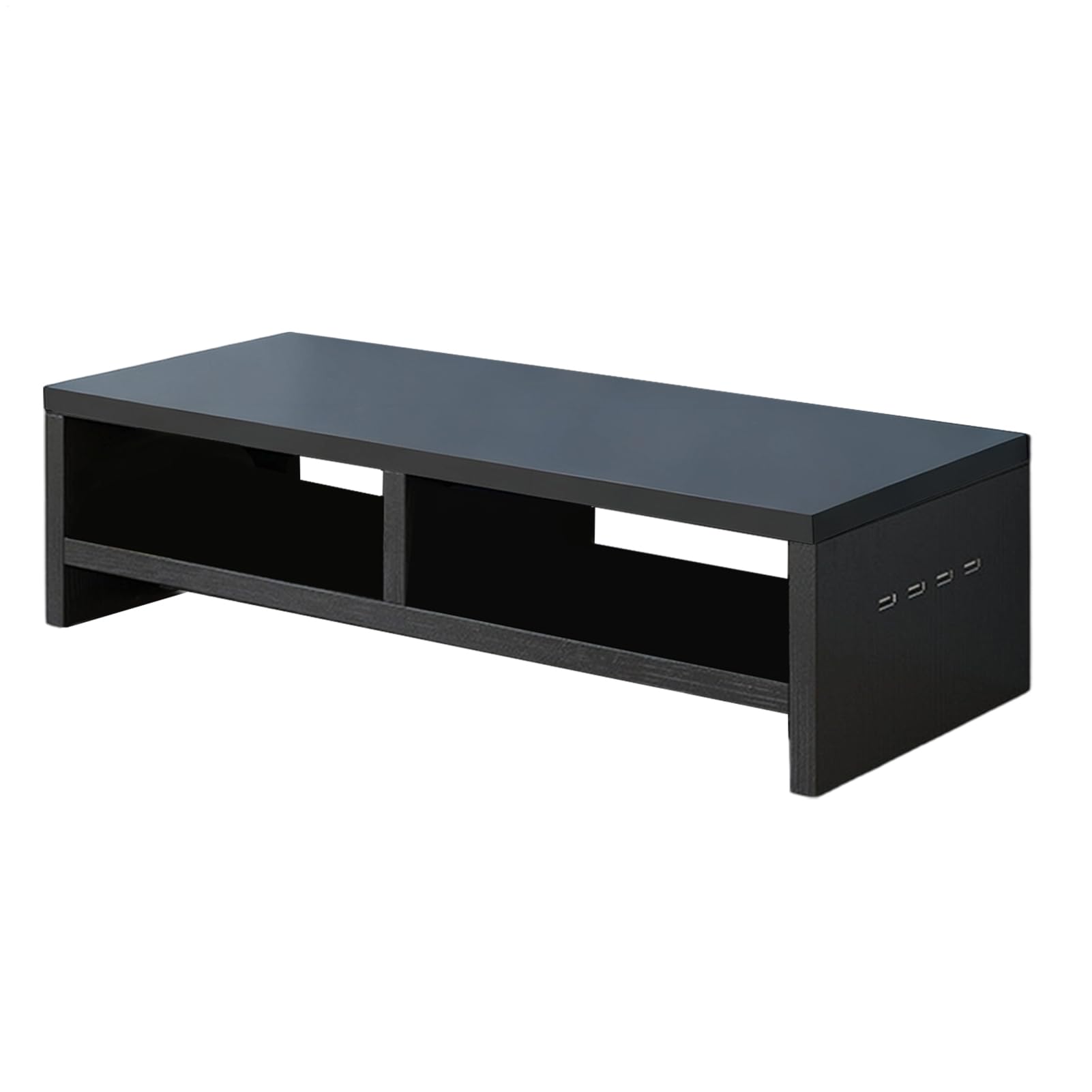 Podstawka Biurkowa Na Monitor 2-warstwowy Drewniany z 4 Portami USB