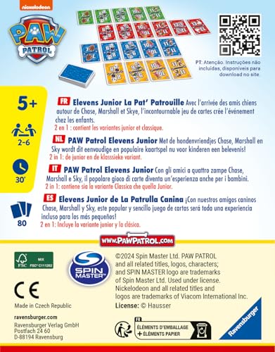 Elevens Junior PatPatrouille Ravensburger Jeux France - vue 5
