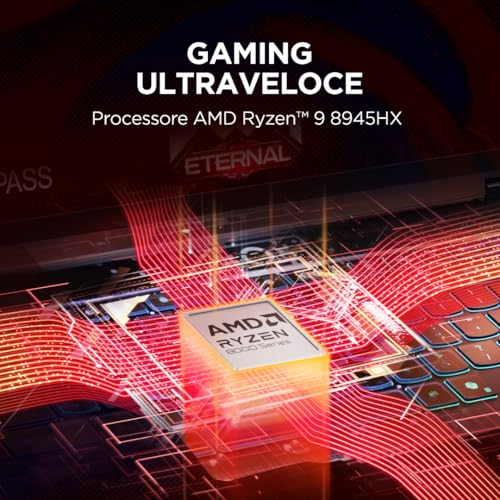 Legion Pro 5 Gaming Laptop - Display IPS WQXGA 16" 240Hz, NVIDIA GeForce RTX 5070 8GB, AMD Ryzen 9 8945HX, RAM 32GB, SSD 1TB, Windows 11 Home, Tastiera RGB italiana - Eclipse Black - Notebook - Immagine 1