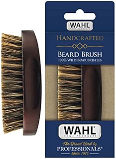 Wahl Large Beard Brush with 100% Boar Bristles with Firm Natural Hair for Grooming & Styling – Wood Handle for Beards, Mustaches, Skin & Hair Care – Model 3345