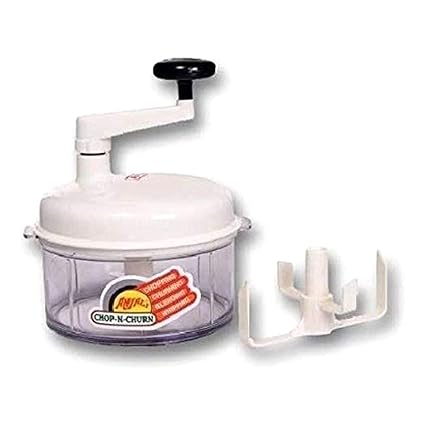 Anjali Popular Chop-N- Churn Vegetable Chopper & Cutter with Stainless Steel Blade (White)