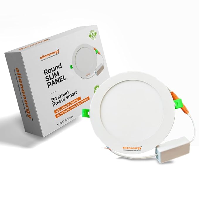Alienenergy Round Slim Panel LED Light 12Watt AE-PLE12 Ceiling Light Ceiling Lamp (White)