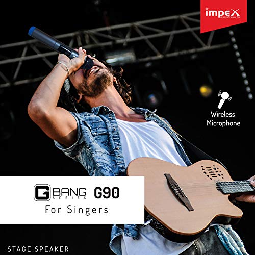 Image of Impex G-Bang 90 Watts Stage and Party Music System with USB /SD /TF /FM Radio /AUX /Remote /Bluetooth /Wireless Mic & DJ LED Light Function