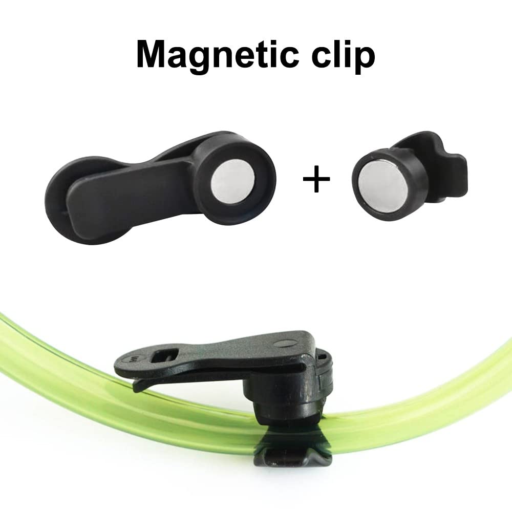 DONGKER Clip Tubo Acqua Magnetica,3 Pezzi Clip per Tubo Vescica Acqua per Zaino Bici Bottiglia Soft Tracolla
