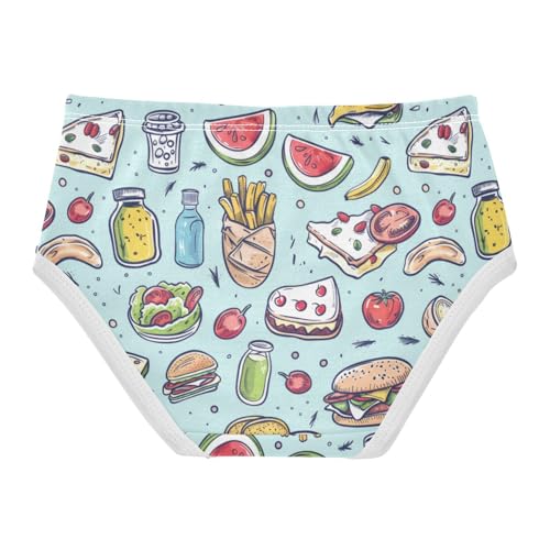 ZZKKO Cartoon Food Fruit Girls Underwear Toddler Panties for Girls Comfort Brief Size 2-8T2