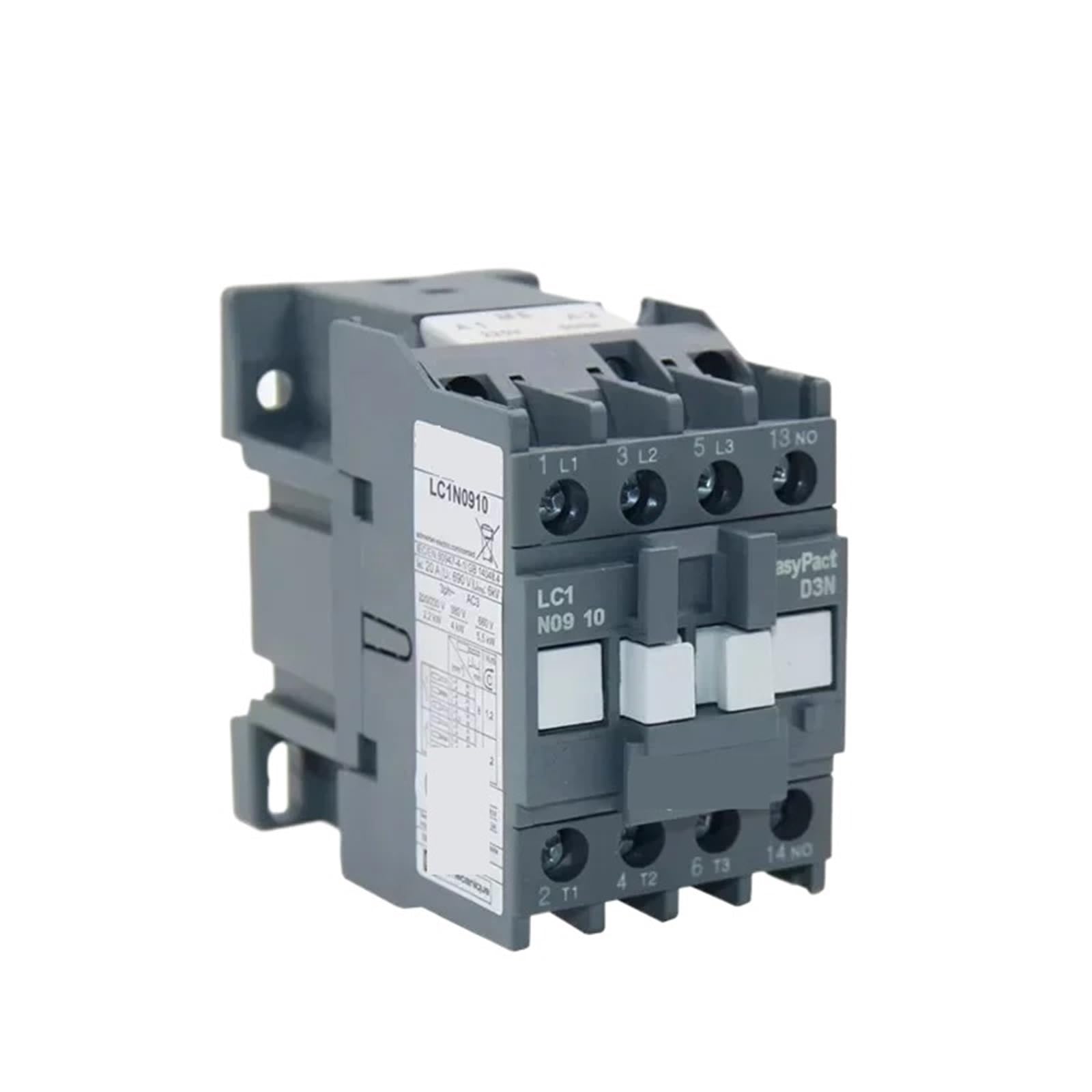 KNIUWMBMH 1pcs AC Contactor LC1N0610/0910/1210/1810/2510/3210 24V 36V 110V 220V 380V 1NC/1NO(Lc1n38,1NO-110V)