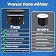 Eisbad XL - 420L - Faltbares Sitzbad - Isolierender Deckel - Ice Bath - Mit Zubehör - Schwarz - von Faas