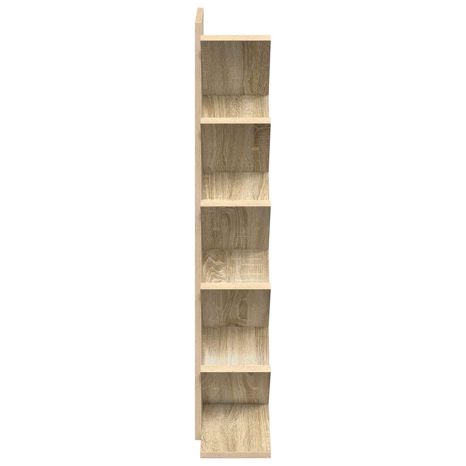 Scaffale a 6 ripiani, in legno, 30 x 18 x 100 cm, per soggiorno, camera da letto, ufficio, cameretta dei bambini, salvaspazio, stabile, versatile, decorazione, organizzatore, scaffale