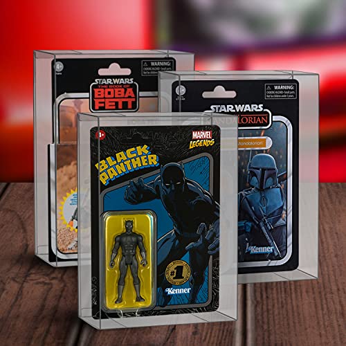Evoretro Action Figure Display Case Protector Compatible With Star Wars & Gi Joe (Carded) 3.75'' Figurine 6/9 (Deep, 44Mm) #TOP3