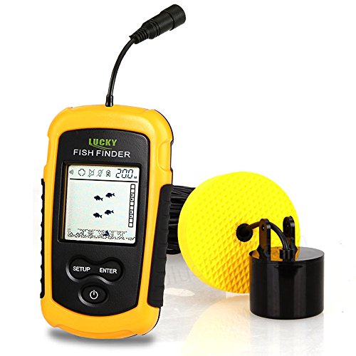 LUCKY Portable Fishing Sonar, Handheld Wired Fish Finder Fishfind...