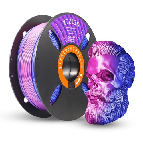 XTZL3D High-Speed PLA+ 3D Printer Filament, Dichromatic Coextrusion 1.75mm Diameter with +/- 0.02mm Precision, Reusable 