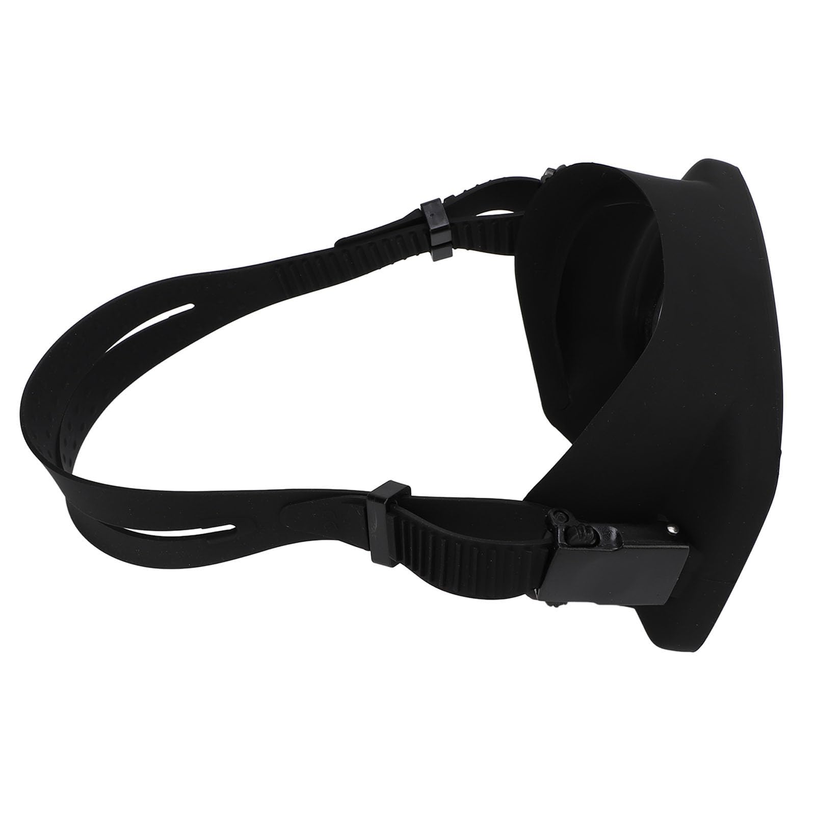 Generic Auslaufsichere Taucherbrille mit Bruchsicherem Gehärtetem Glas Zum Schnorcheln und Freitauchen – Schwarzes Silikon mit Bequemer Passform