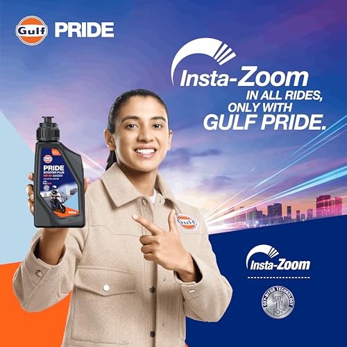 Image of Gulf PRIDE SCOOTER PLUS 5W30 4-AT API SN, JASO MB|BS 6 and earlier emission norms| Advanced 2 Wheeler Scooter Synthetic Blend Engine Oil [600 ml] - Pack of 1