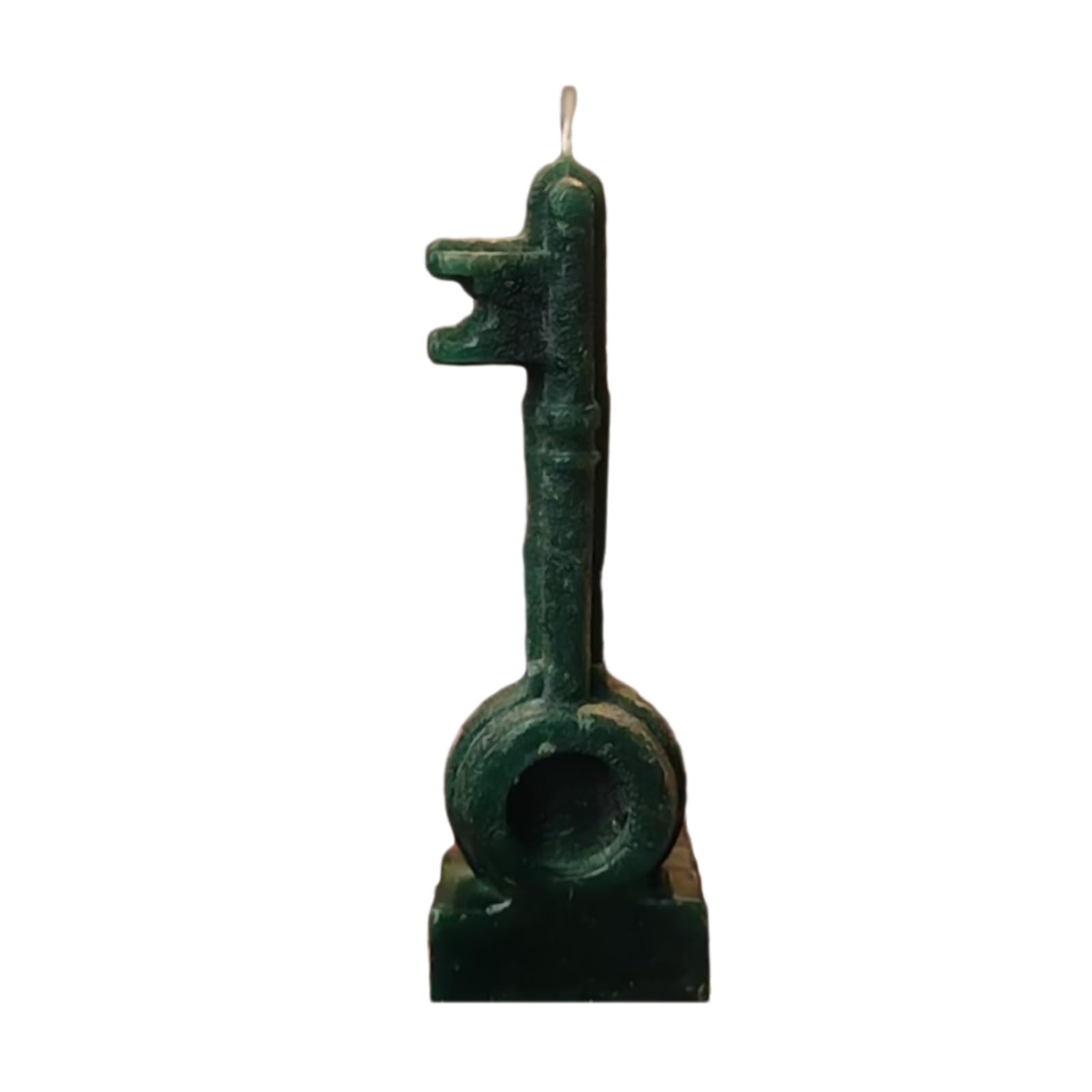 Hecate Wizard Mall-Key Candle-Kuber Key-Spell Candle-Ritual-Magic-Home Decor-Room Decor-Halloween-Spell Casting-Unscented-Soy Wax Blend-Healing-Aromatherapy (Green-12x4cm)-30grams