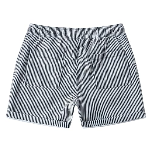 Men's Casual Drawstring Corduroy Shorts Elastic Waist Summer Shorts with Pocket2