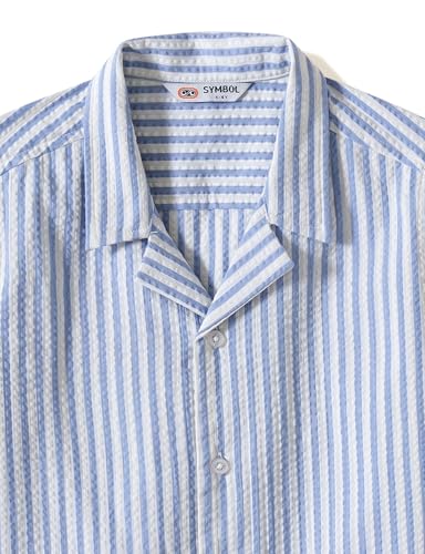 Image of Amazon Brand - Symbol Kids Boy's Half Sleeves Striper Regular Fit Shirt