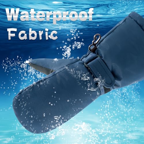 Image of BAVST Winter Kids Waterproof Gloves for Boys Girls Snow Ski Toddler Baby Mittens Outdoor for Infant Teens 1-5T