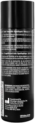 Miniatura 5 de ID Lubricantes Backslide Lubricante Personal Lubricante Anal Silicona Black_backslide Botella de 85 Fl Oz