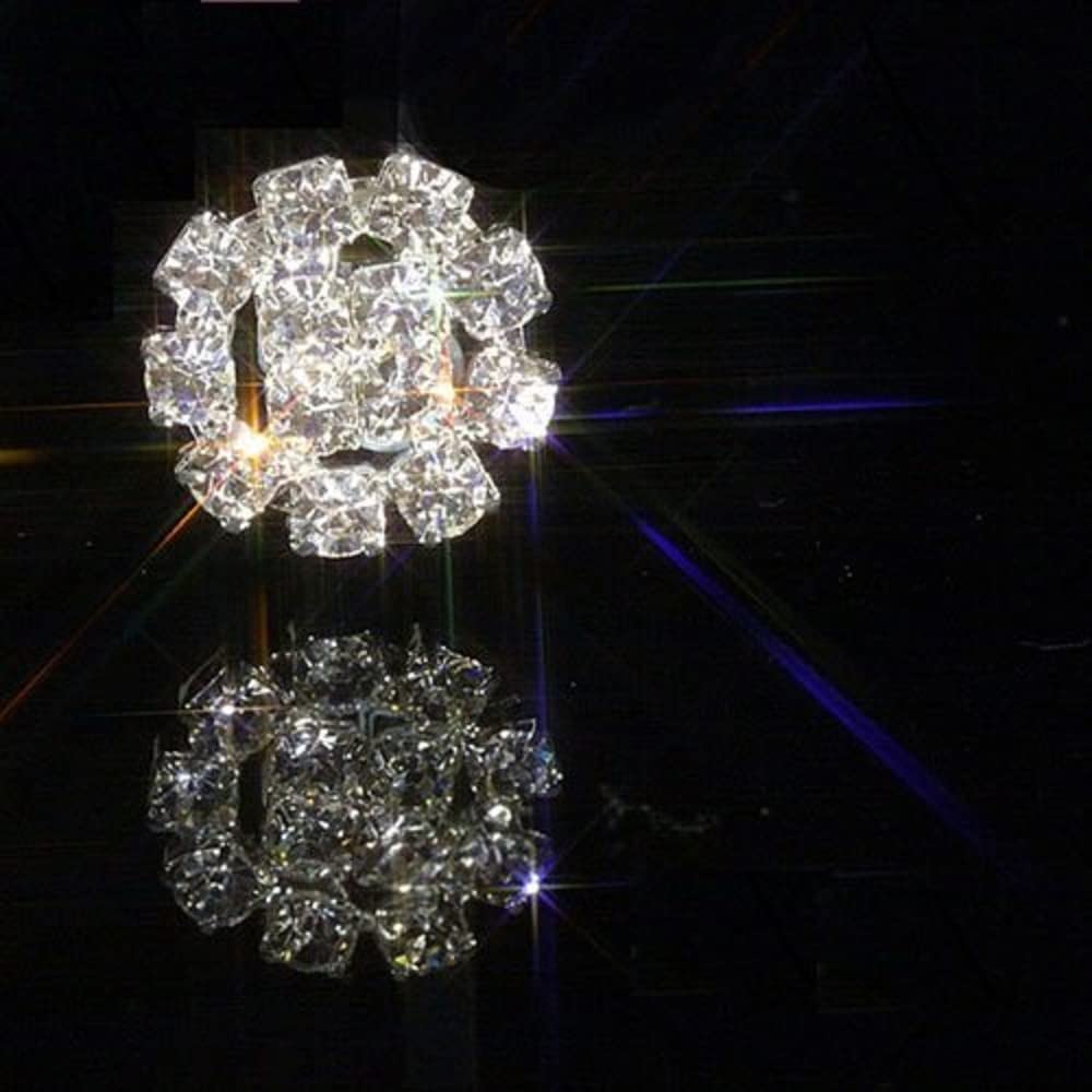Syntego Silver 10 X Small Round Rhinestone Diamante Embellishment Crystal Sparkle Weddings Crafts (Em12)