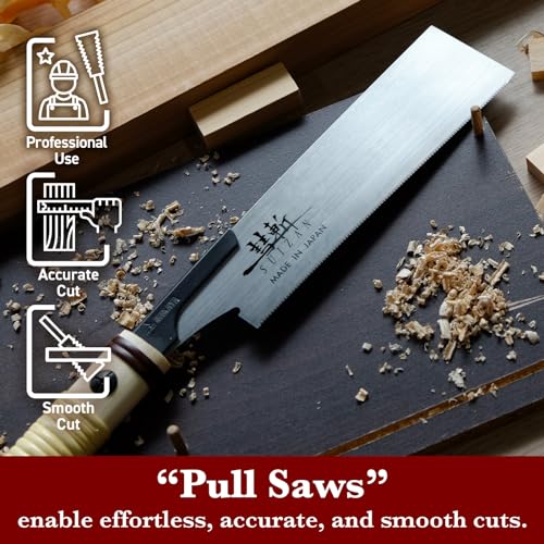 Image of SUIZAN Flush Cut Saw 7 inch - Professional Japanese Pullsaw Handsaw Woodworking Tools