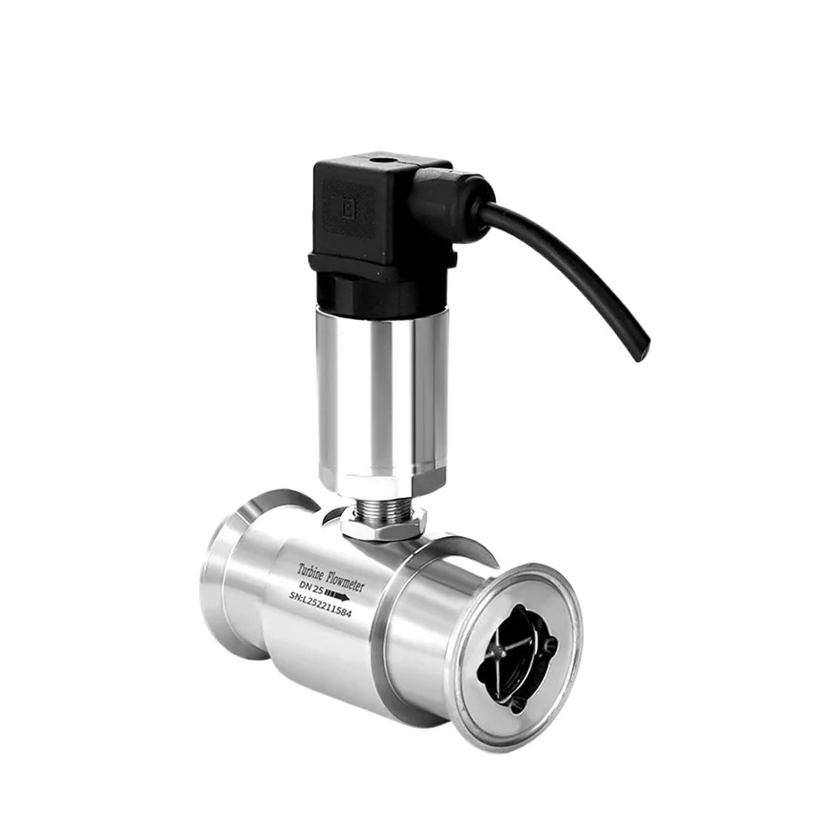 BALYDLUL 4-20mA Clamp Water Turbine Flow Meter Flow Sensor DN20 DN40 DN50 DN25(DN6 4-20Ma)