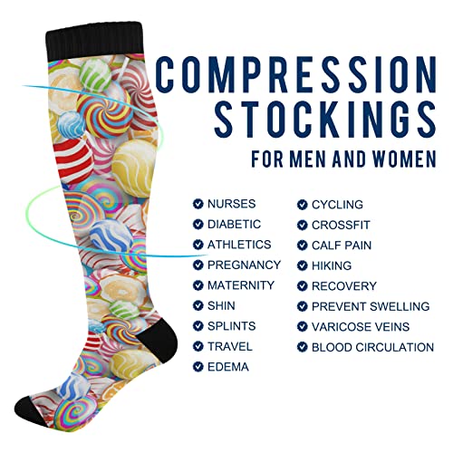 Unisex Compression Crew Knee High Sock Long Athletic Soft Circulation Socks4