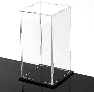 Display Case 4" 6" 8" 10" 12" 14" 16" 20" Tall Acrylic Case, Waterproof Plastic Showcase for Collectibles/Memorabilia, Assemble DIY Display CabinetL10xW10xH20cm/4x4x8