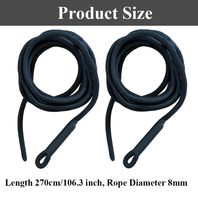 2 Pcs Nylon Pilates Reformer Pull Ropes, Replacement Straps for Pilates Core Bed, Durable Fitness Equipment Accessory for Home and Studio Yoga Workouts - Image 3