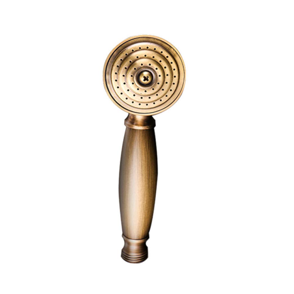 Universal Adjustable High Pressure Replacement Shower Head for Massage Spa Ionic European Antique Style Hand-held Small Head Full Copper - Shower