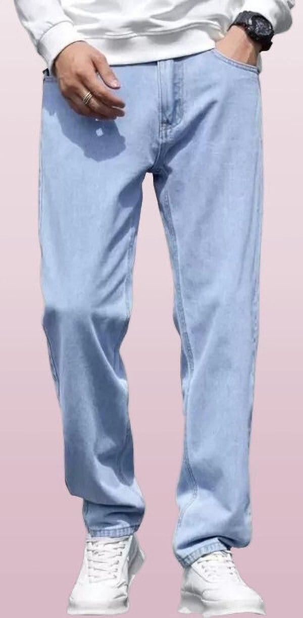 o2 route Boot-Leg Mid Rise Light Blue Men Denim Jeans-picture-56