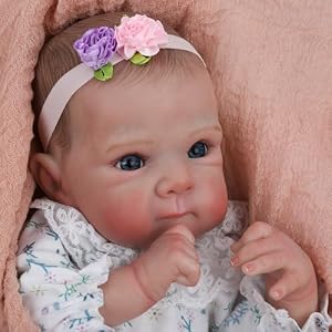 WOOROY Reborn Baby Dolls Girl 18 Inch Lifelike Handmade Realistic Newborn Baby Doll Real Life Soft Body with Gift for Kids Age 3