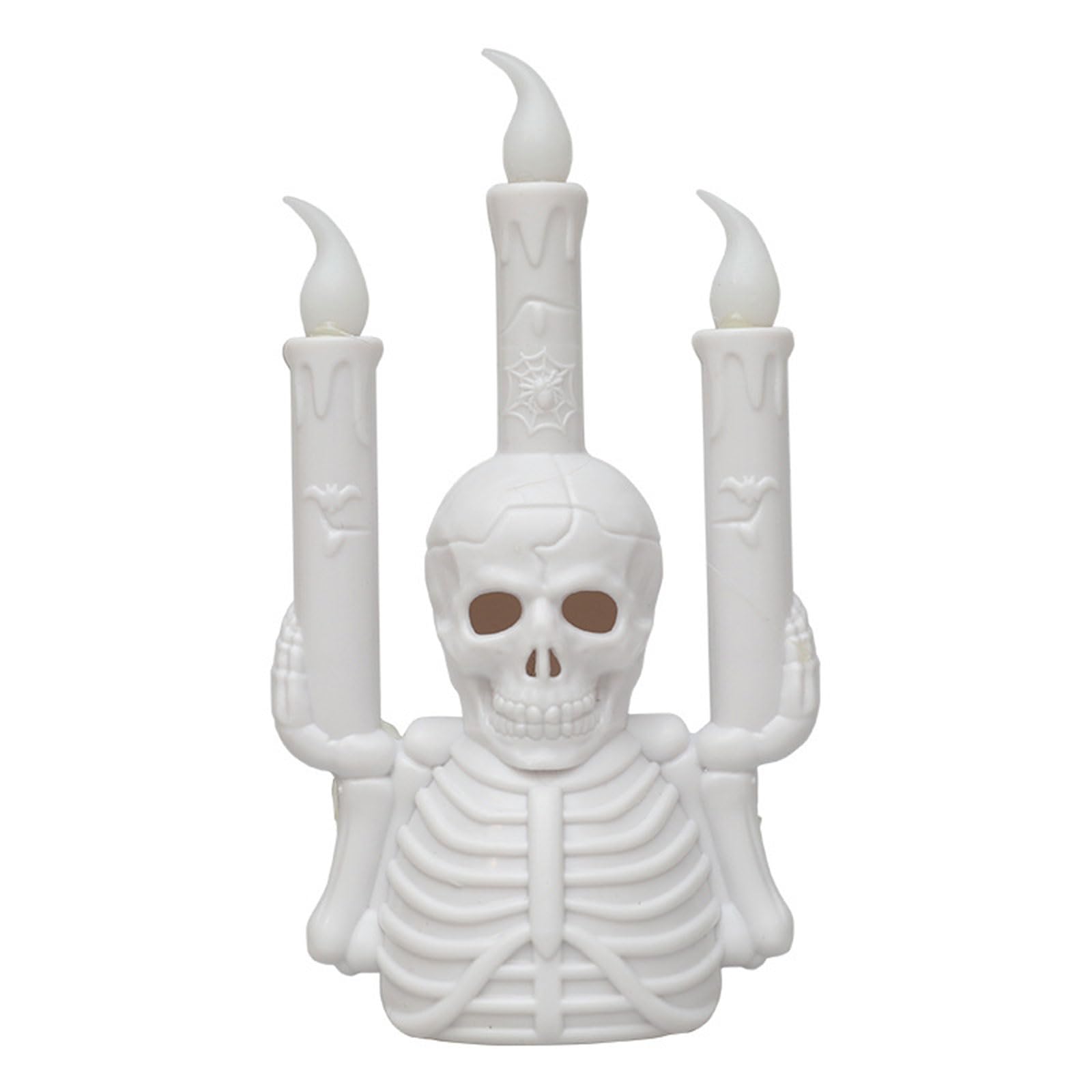Buxuaaaa Unique Skull Stand Lamp Horror Skull Holder Lamp for Halloween Horror Table Decoration Unique Stand
