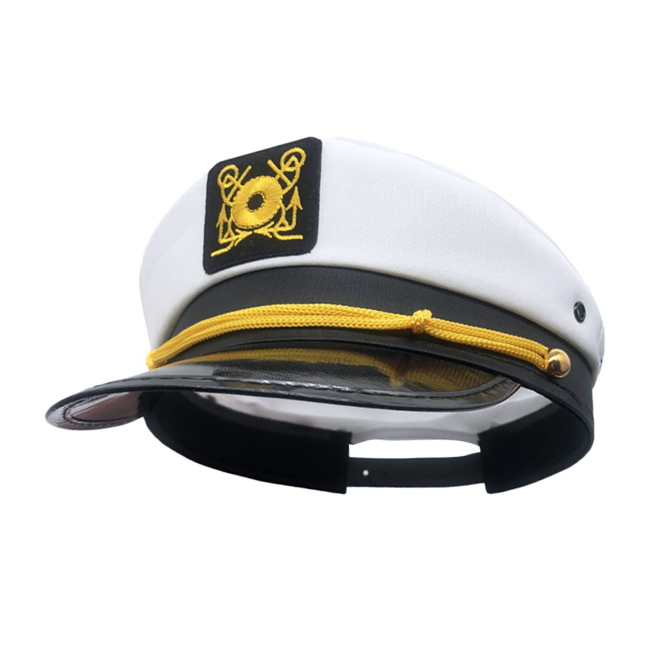 Ipetboom Captain Yacht Sailors Hat Curved Brim Sun Protection Accessory for Navy Costume Outdoor Activities Parties and Role Playing Fun