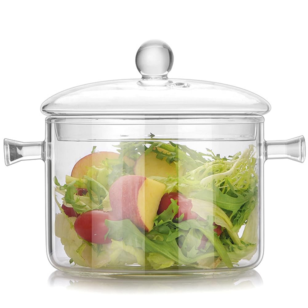 CTRLZS Glass Salad Bowl with Lid High Borosilicate Heat Household Home Tableware