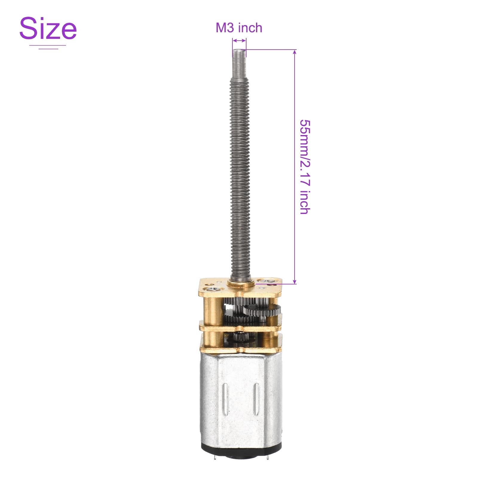 DMiotech 6V 30RPM Rated Torque 12 Output Shaft Length 55mm Micro DC Speed Reduction Motor Mini Metal Gearbox Motor for RC Car Robot Model DIY RC Toys Engine - Image 3