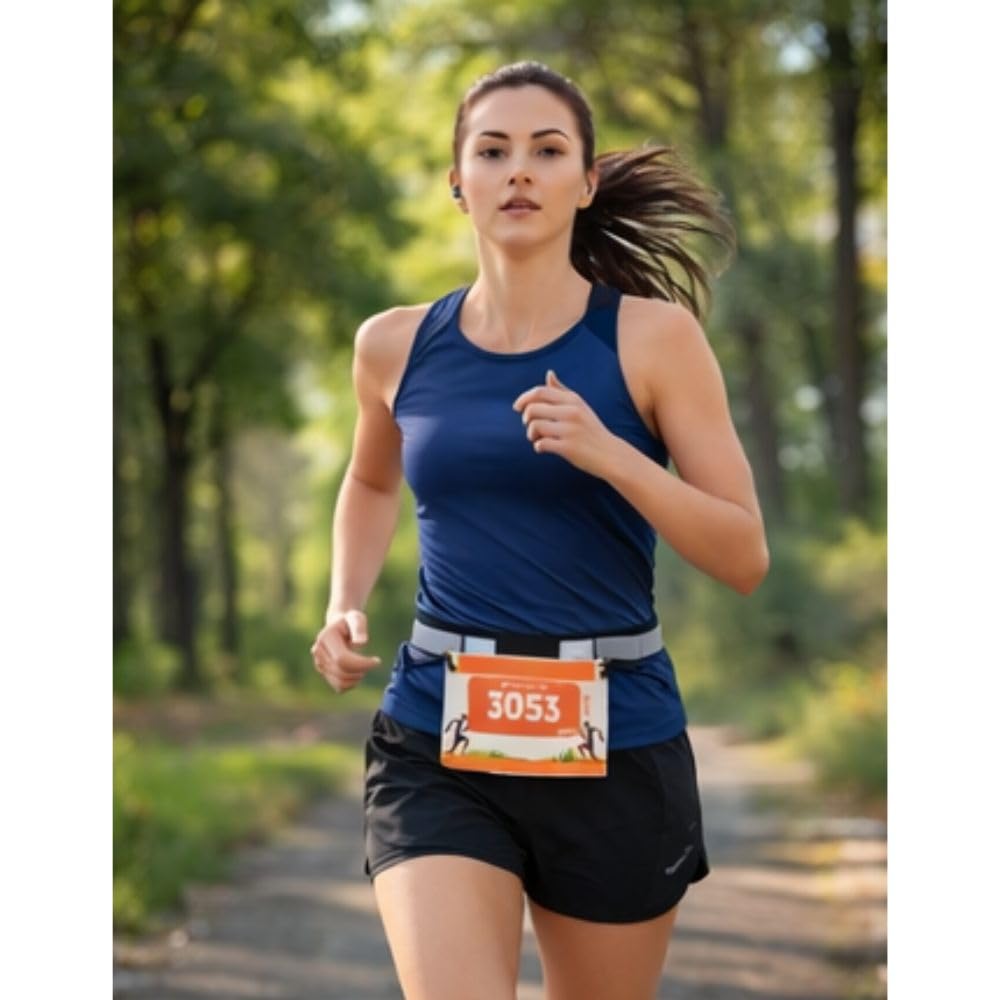 Livfit Bib Holder Belt for Race & Marathon, No Damage to Running T-Shirts (Pack of 1, Assorted Color)-image-10
