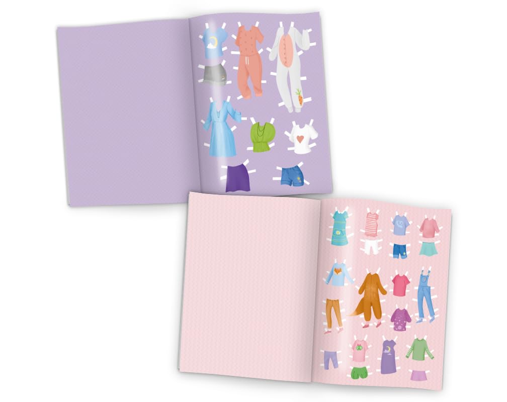 Muñecas de papel para vestir, libro de juegos de muñecas de papel (6 muñecas/una familia de mamá, papá, hija, hijo, abuela y abuelo) con ropa para vestir