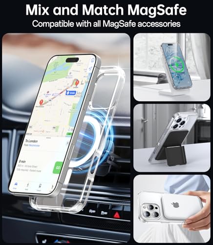 Étui pour iPhone 16 Pro transparent premium et résistant aux impacts compatible MagSafe - 4