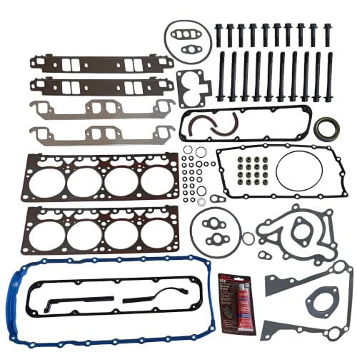 Image of Partsflow Full Gasket Set Bolts Compatible With 1998-2003 Dodge B2500 Ram Dakota 98 JEEP 5.9L OHV